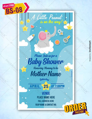 Little Peanut Baby Shower Invitations