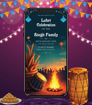 Lohri Celebration Invitation Card