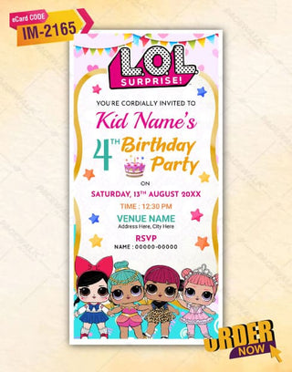 Lol Surprise Birthday Party Invitation