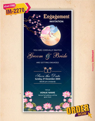 Love Birds Engagement Party Invitation 