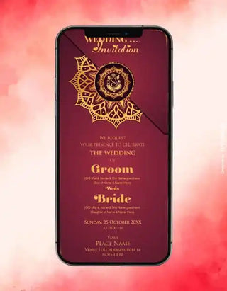 Mandala Wedding Invitation 