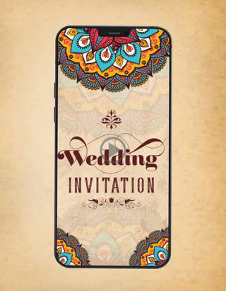Mandala Theme Wedding E-Card
