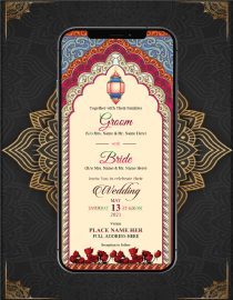 Mandala Theme Wedding Invitation