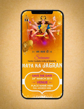 Mata Ka Jagrata Invitation Card