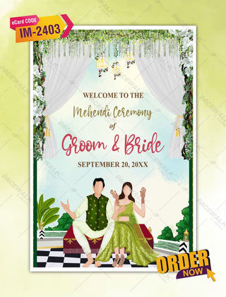 Mehendi Ceremony Sign Board Design