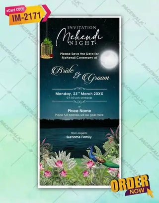 Mehendi Invitation Card