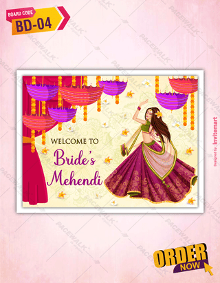 Mehendi Signage Board Design 