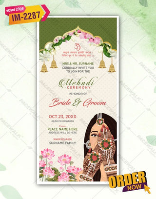 Mehendi Invitations Card