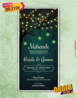 Mehndi Ceremony Invitation Card Maker