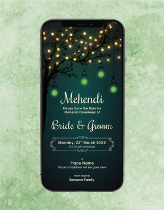 Mehndi Ceremony Invitation Card Maker