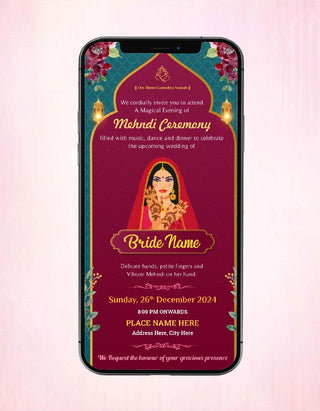 Mehndi Ceremony Invitation 