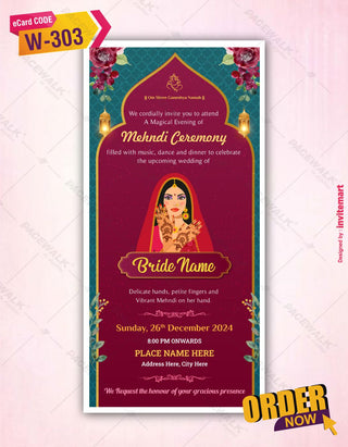 Mehndi Ceremony Invitation 