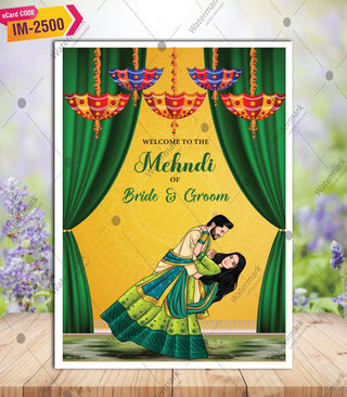 Mehndi Ceremony Welcome Board 