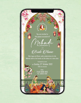 Mehndi Invitation Card