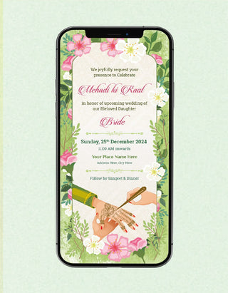 Mehndi Ki Raat Invitation