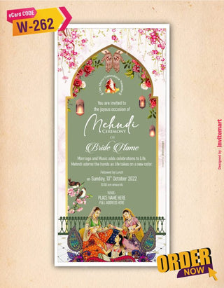 Mehndi Invitation Card