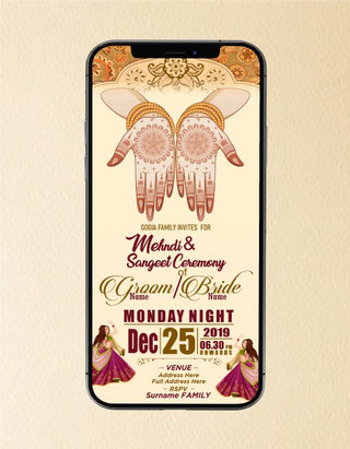 Mehndi Sangeet Invitation eCard