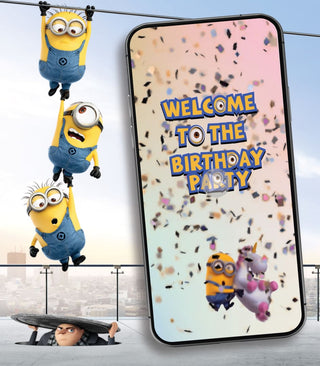 Minions Birthday Video Invitation