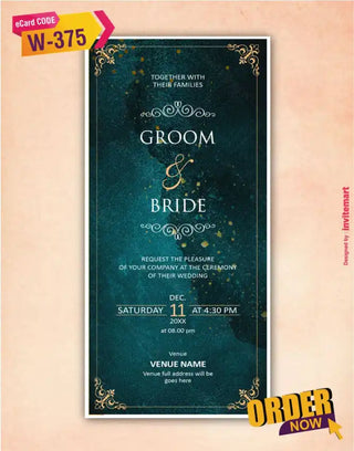 Modern Wedding Ceremony Invitation