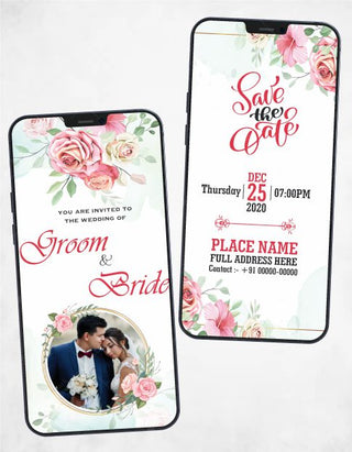 Modern Wedding Invites for whatsapp 