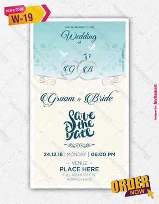 Modern Style Wedding Invitation eCards 