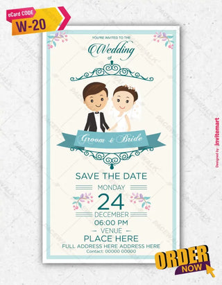 Modern Theme Wedding Invitation eCards 