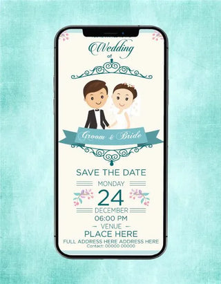 Modern Theme Wedding Invitation eCards 