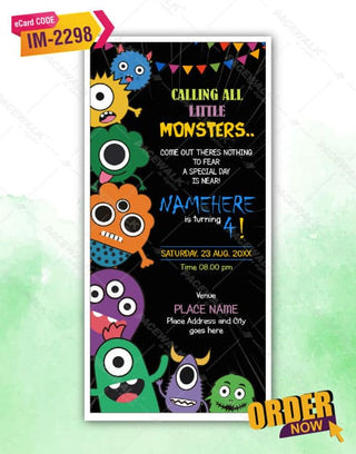 Monsters Birthday Invitation | IM-2298 - InviteMart