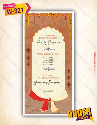 Multi-Event Wedding Invitation PDF Cards