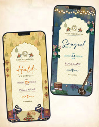 Multi-Event Wedding Invitation PDF Cards