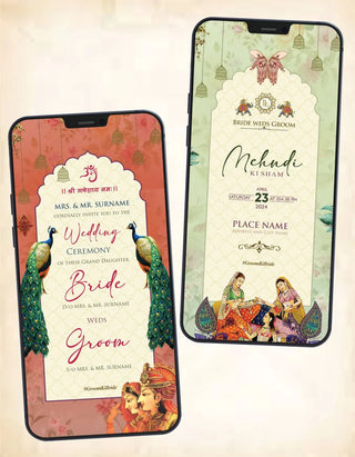 Multi-Event Wedding Invitation PDF Cards