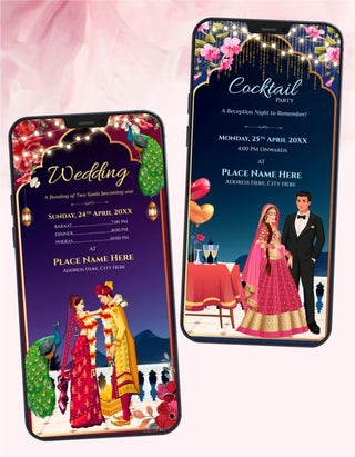 Multi Event Wedding Invitation Pdf | W-512 - InviteMart