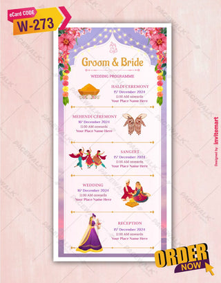 Multiple Events Wedding Invitation