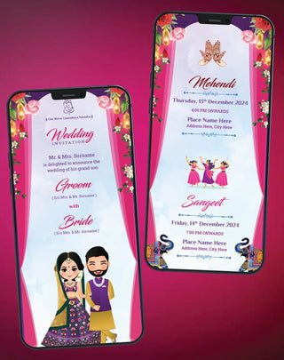 Multiple Events Wedding Invite PDF Card