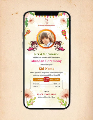 Mundan Ceremony Card 