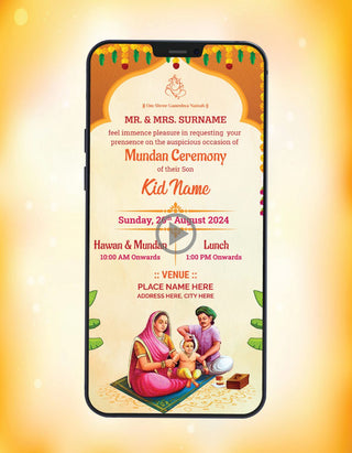 Mundan Ceremony Invitation Video