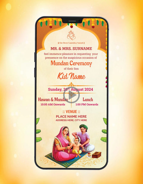 Mundan Ceremony Invitation Video