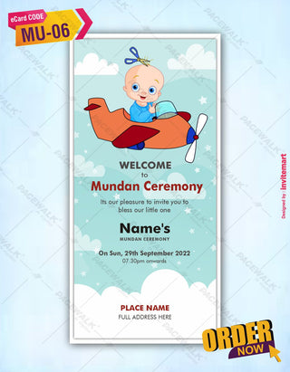 Mundan Ceremony Invitation 