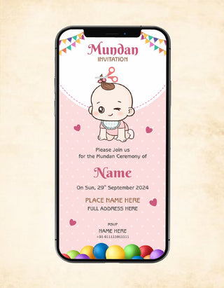 Mundan Invitation Card