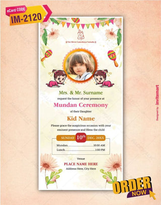 Mundan Ceremony Card 