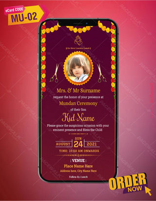 Mundan Ceremony E-Invitation 