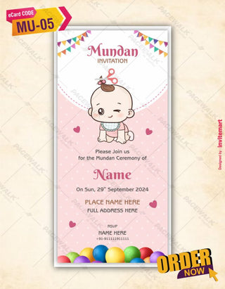 Mundan Invitation Card