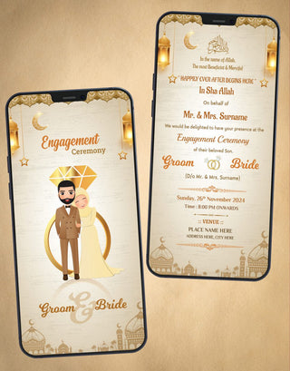 Muslim Engagement Ceremony Invitation