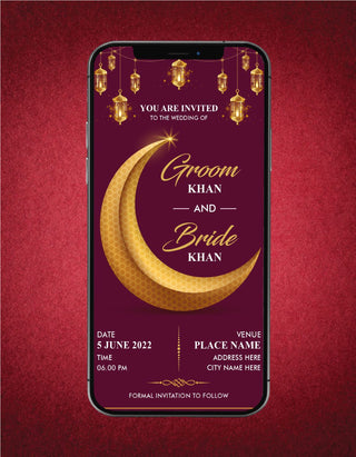 Muslim Wedding Save the Date Card