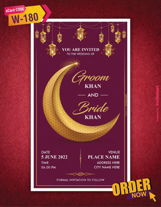 Muslim Wedding Save the Date Card