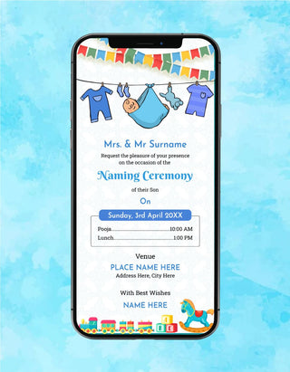 Naming Ceremony Invitation Card