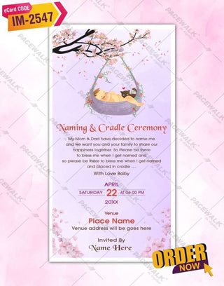 Naming &amp; Cradle Ceremony Invitation