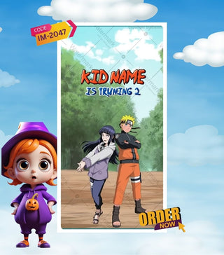 Naruto Theme Birthday Digital Video Invitation