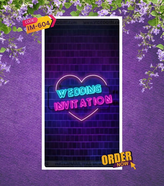 Neon Theme Wedding Invitation Video