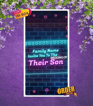 Neon Theme Wedding Invitation Video